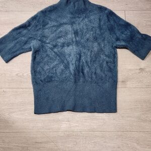 Bailey 44 Fux Fur Turqouis Sweater. Luxury,